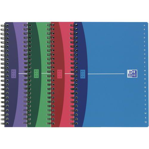 Répertoires office spirale 180 p 90g ligné 7mm - Lot de 10 - Oxford