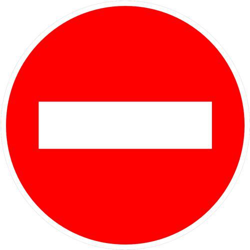 Panneau de signalisation temporaire B1 Sens interdit - Kelias