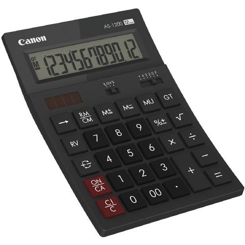 Calculatrice 12 chiffres grise AS-1200 HB - Canon