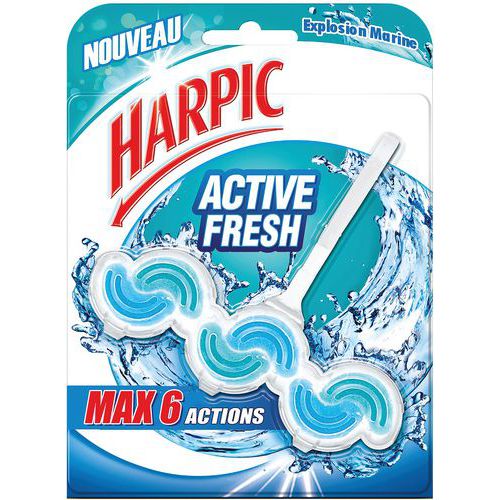 Bloc activ fresh 6 actions parfum marine - Harpic