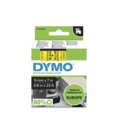 Cassette de ruban D1 largeur 9 mm - Dymo