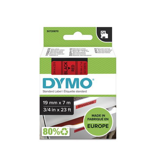 Cassette de ruban D1 largeur 19 mm - Dymo