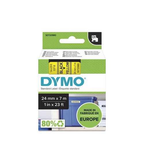 Cassette de ruban D1 largeur 24 mm - Dymo