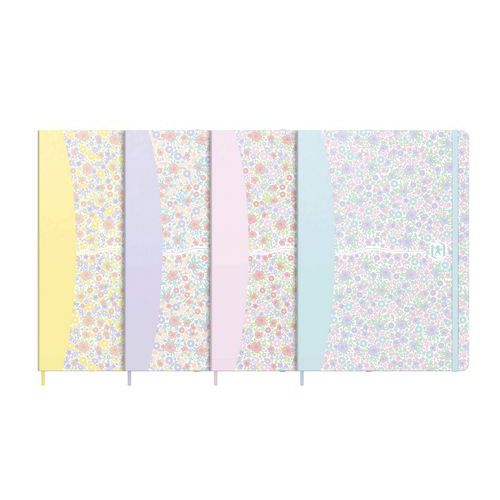 Cahier A5 Floral reliure rembordée - 148 x 210 mm - Assorti - Oxford