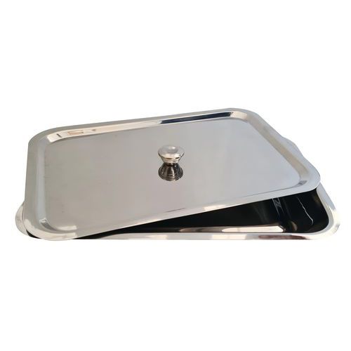 Plateau inox avec couvercle Holtex