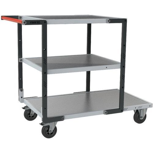 Servante flat-pack 1 plateau long et 2 plateaux court 1245x640x945mm - FIMM