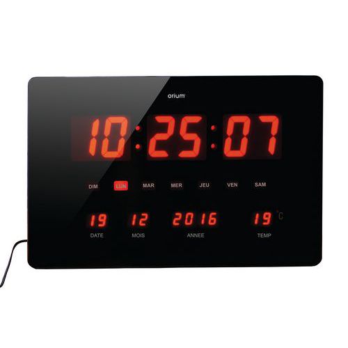Horloge LED Magnétique Pour Voiture - Affiche L'heure Et La Température - Installation Facile Sur Tableau De Bord