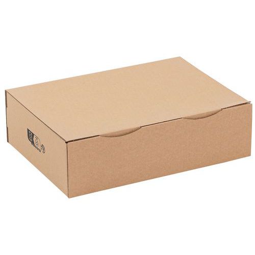 Boîte d'expédition carton kraft multi-usages - À languette - Havane