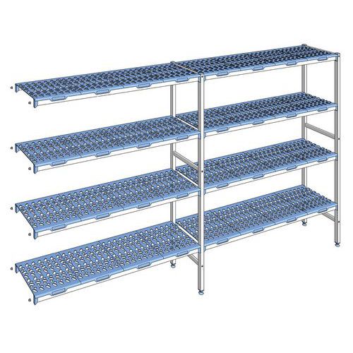 Rayonnage pour angle 4 niveaux P.40 cm-Tournus Equipement