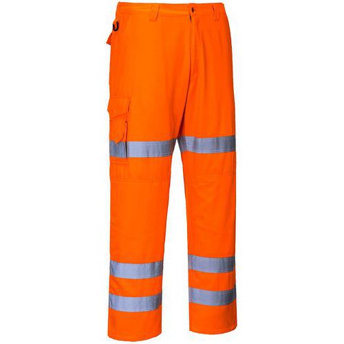 Pantalon combat haute visibilité 3 bandes orange - Portwest