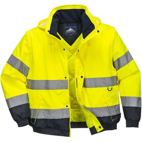 Blouson 2-en-1 haute visibilité jaune - Portwest