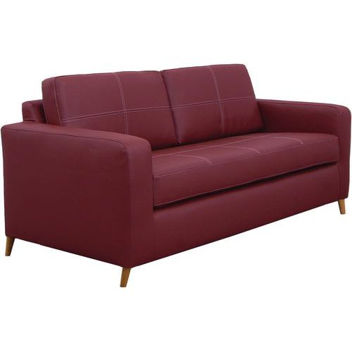 Pack canapé Colorado PVC classé non feu pied bois