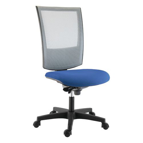 Chaise Kilima dos résille gris assise tissu M1