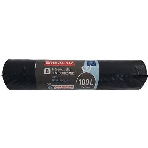 Sac poubelle ultra résistant lien coulissant - Embal Sac