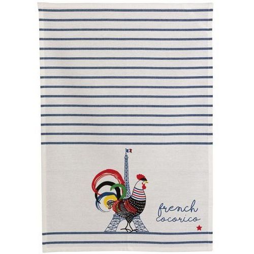Torchon coton recyclé french cocorico - 20x70cm - T-B Maison Torchon coton recyclé french cocorico - 20x70cm - T-B Maison