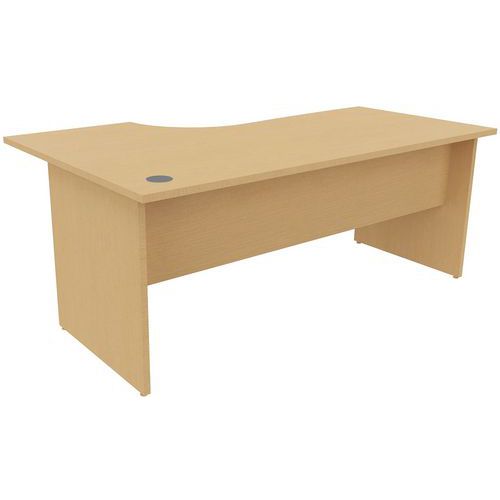 Bureau compact - Piétement panneau - Hêtre - Manutan Expert Bureau compact - Piétement panneau - Hêtre - Manutan Expert