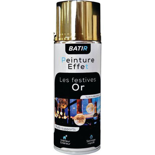Peinture Effet en aérosol - Or ou argent - 400 mL - Batir