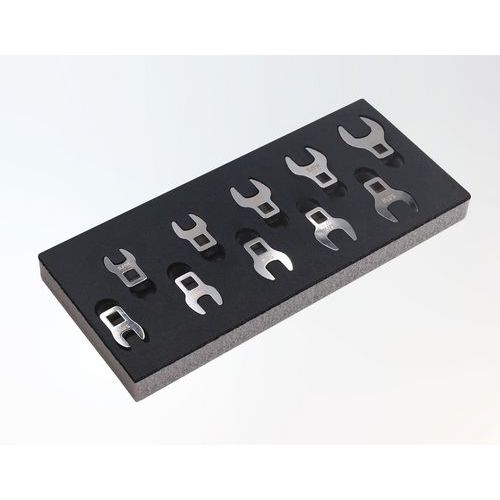 Module mousse 1/3 de 10 embouts crowfoot 3/8'' en mm - Sam