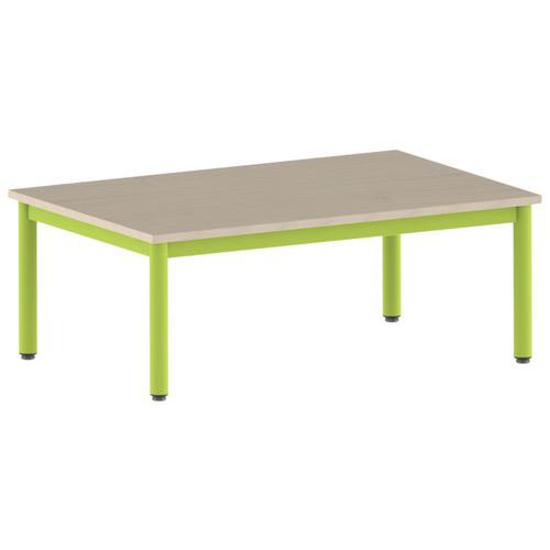 Table Carélie rectangulaire 120 x 80 cm fixe 4 pieds stratifié