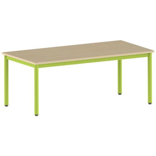 Table Carélie rectangulaire 160 x 80 cm fixe 4 pieds stratifié