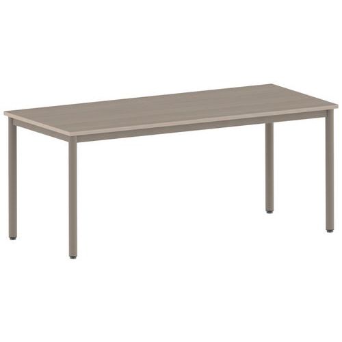 Table Carélie rectangulaire 180 x 80 cm fixe 4 pieds stratifié