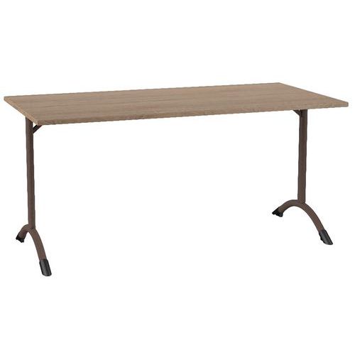 Table Sara rectangulaire 160 x 80 cm fixe dégagement latéral stratifié
