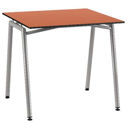 Table Ella carrée 80 x 80 cm fixe 4 pieds stratifié compact