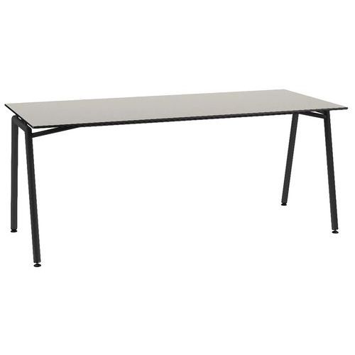 Table Ella rectangulaire T6 fixe 4 pieds stratifié compact