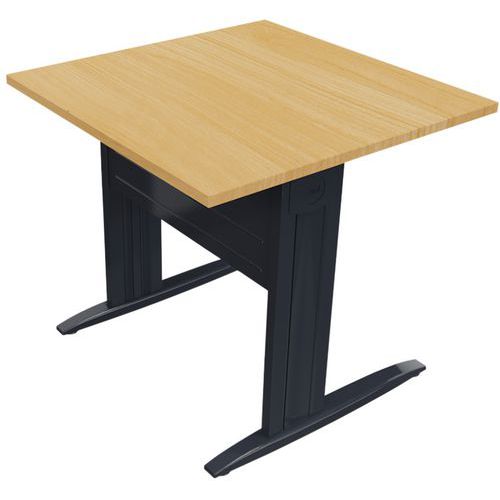 Table en pied L avec carter 80 cm - Idol - Eol