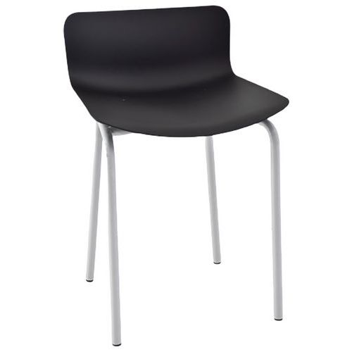 Tabouret bas Popp coque polycarbonate/piètement acier