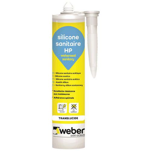 Mastic silicone sanitaire - Weberseal - 300 mL