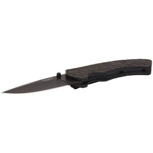 Couteau pliable acier inoxydable noir épaisseur lame 2,6mm - Irimo Couteau pliable acier inoxydable noir épaisseur lame 2,6mm - Irimo