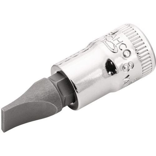 Douille tournevis 1/4 vis fente - Bahco