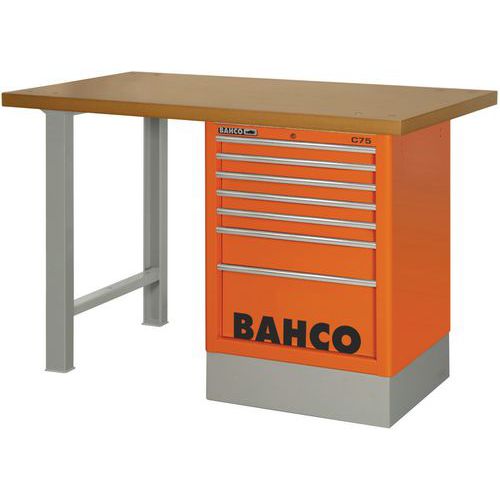 Établi plateau usage intensif 6 tiroirs 1800x750x1030mm - Bahco Établi plateau usage intensif 6 tiroirs 1800x750x1030mm - Bahco