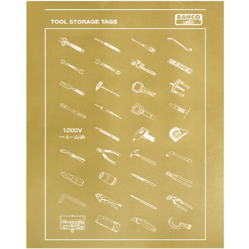 Feuille étiquettes servante storage HUB 1477K/1472K/1475K - Bahco