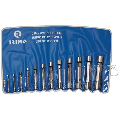 Jeu 12 clés tubes droites 6x6 6x7-30-32mm pochette - Irimo Jeu 12 clés tubes droites 6x6 6x7-30-32mm pochette - Irimo