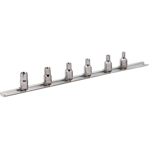 Jeu douilles 1/4 vis TORX 6 pièces/rail - Bahco