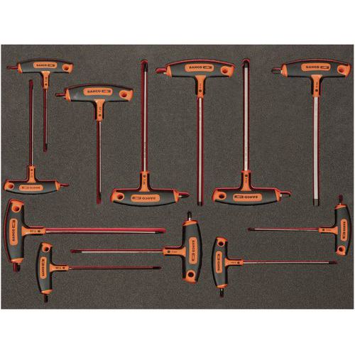 Jeu tournevis manche T pour vis pans/TORX 3/3 12 pièces - Bahco Jeu tournevis manche T pour vis pans/TORX 3/3 12 pièces - Bahco