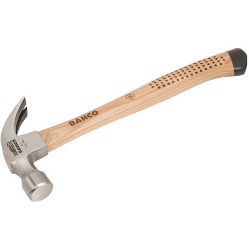 Marteau à panne fendue manche bois anti-dérapant - Bahco