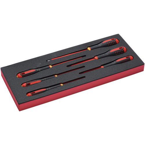 Module jeu Tournevis isolés pour vis fente/PH 1/3 6 pièces - Bahco
