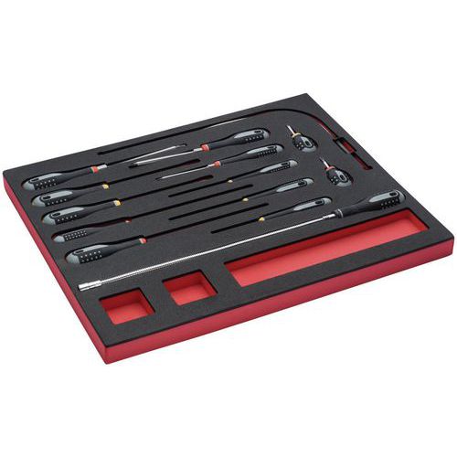 Module jeu tournevis pour vis fente/Phillips 14 pièces - Bahco Module jeu tournevis pour vis fente/Phillips 14 pièces - Bahco