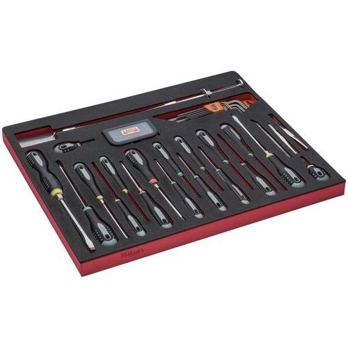 Module jeu tournevis/clés mâles/embouts 63 pièces - Bahco Module jeu tournevis/clés mâles/embouts 63 pièces - Bahco