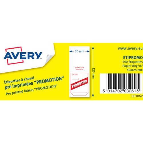 Étiquette à cheval pré imprimée promotion - Avery