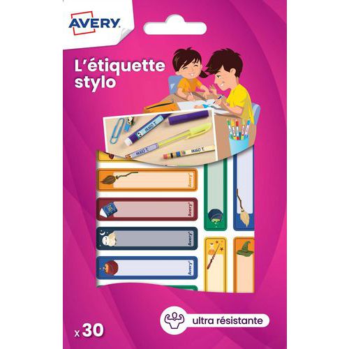 Étiquette stylo - 50 x 10 mm - Motif magie - Avery