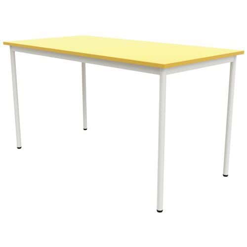 Table 4 pieds droits 160 x 80 cm stratifié ABS