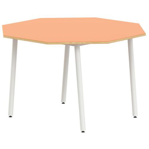 Table 4 pieds inclinés octogonale Ø 120 cm stratifié ABS