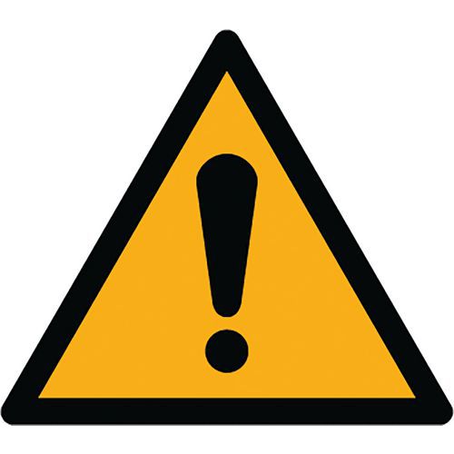 Adhésif de marquage au sol danger W001 - Danger général - Ergomat