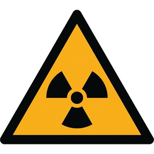 Adhésif de marquage au sol danger W003-Matières radioactives-Ergomat
