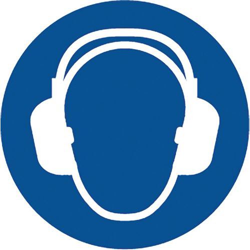 Adhésif marquage au sol M003-Protection auditive obligatoire-Ergomat