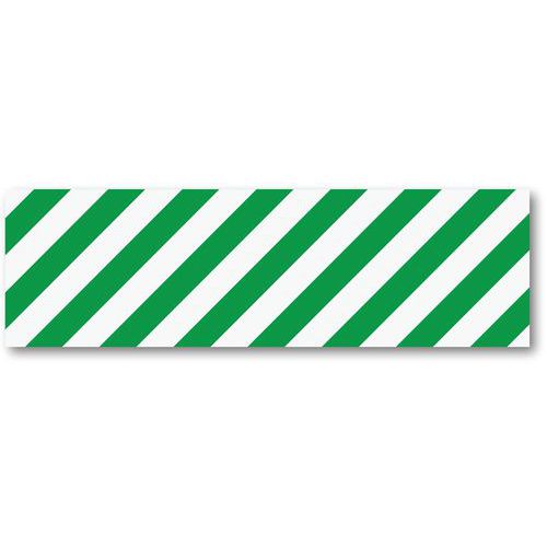 Adhésif marquage au sol tiret carré LeanStripe - Vert/Blanc - Ergomat